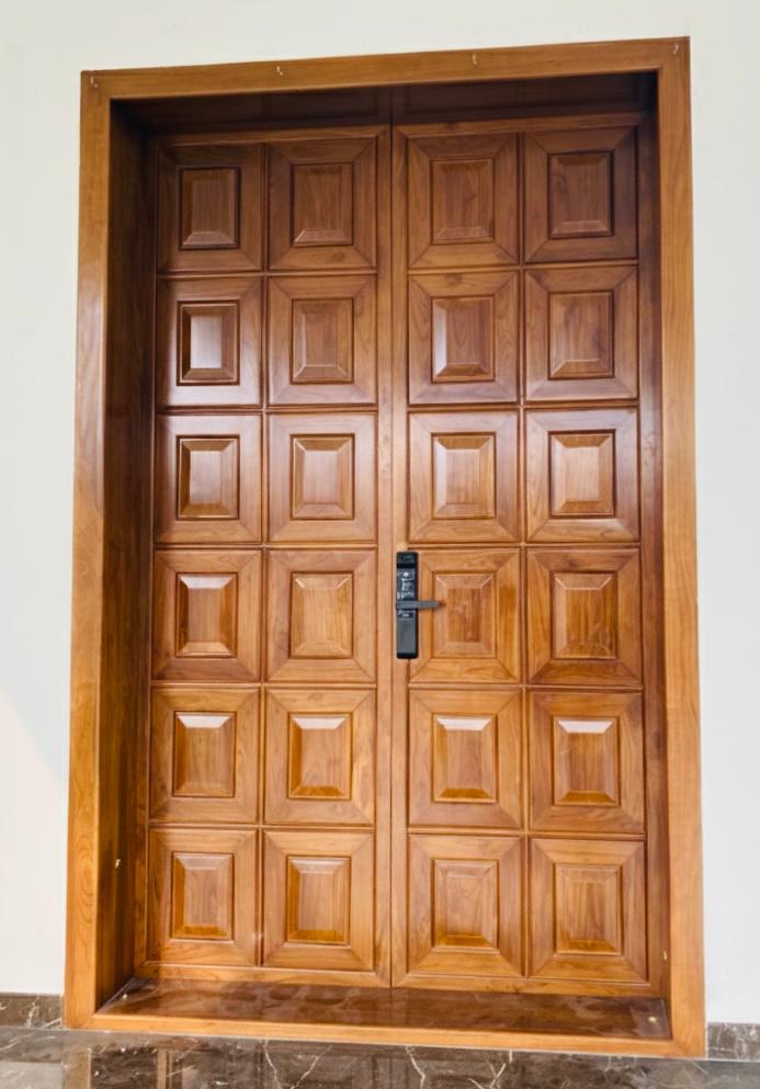 Wooden raised-paneled door design
